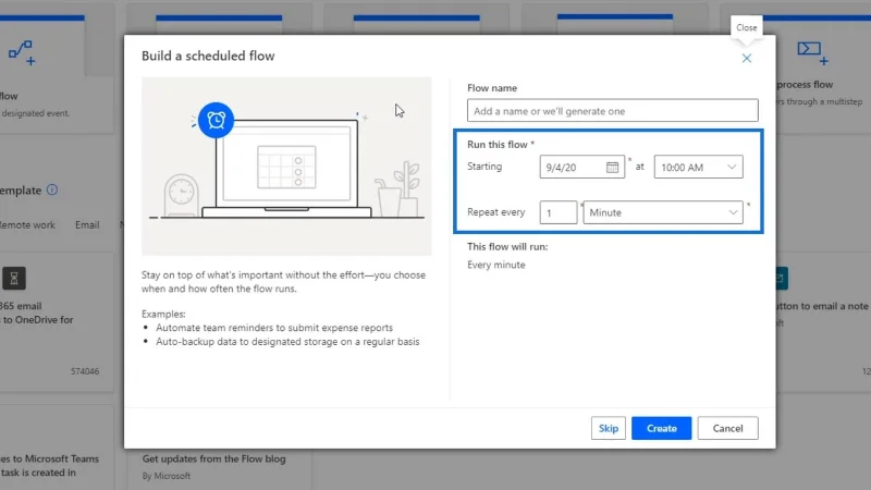 Aliran Kerja Berjadual Dalam Microsoft Power Automate