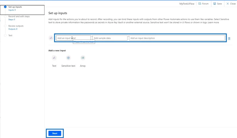 Kuasa Automate Aliran UI: Penciptaan Dan Persediaan