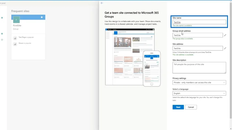 SharePoint-Tutorial: Erstellen einer neuen Site
