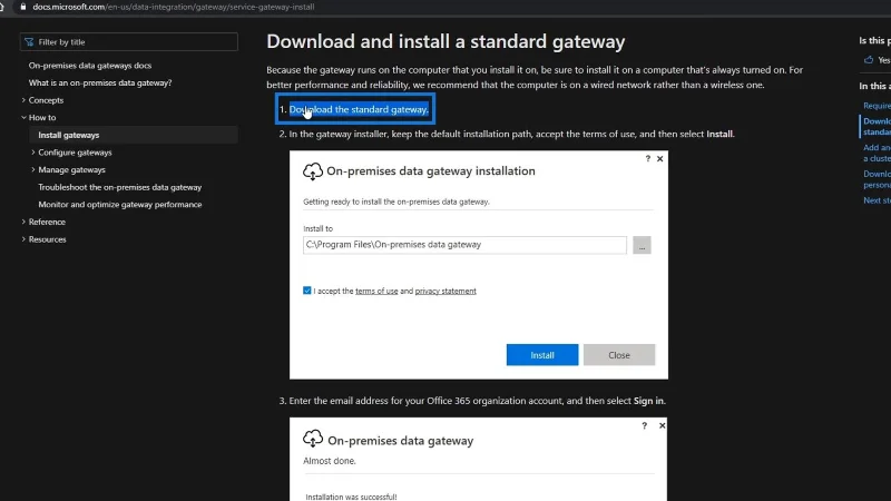 Gerbang Data Di Premis Dalam Power Automate