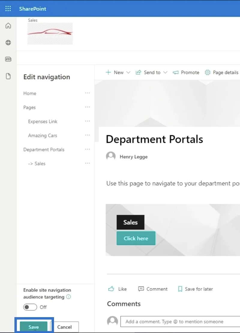 Elemen Navigasi Tapak SharePoint: Gambaran Keseluruhan