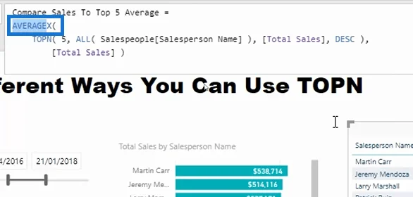 Kedudukan Cerapan Menggunakan TOPN Dalam LuckyTemplates