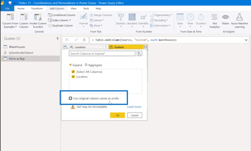 Analisis Kombinatorial Menggunakan Power Query Dalam LuckyTemplates