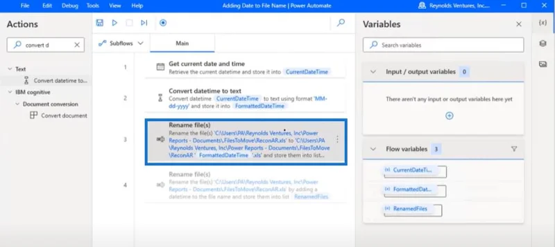 Tambahkan Tarikh Pada Nama Fail Dalam Desktop Power Automate