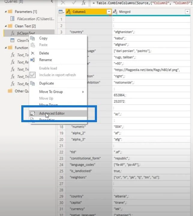 Mencipta Fungsi Pembersihan Teks Tersuai Dalam Power Query