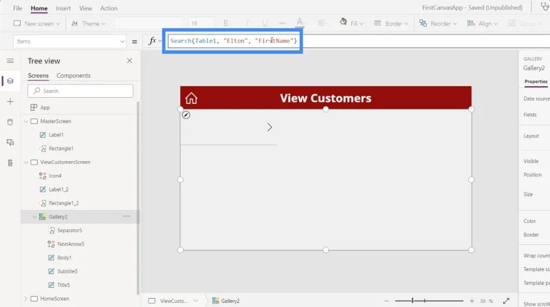 ฟิลด์ค้นหา PowerApps: วิธีเพิ่มและปรับแต่ง