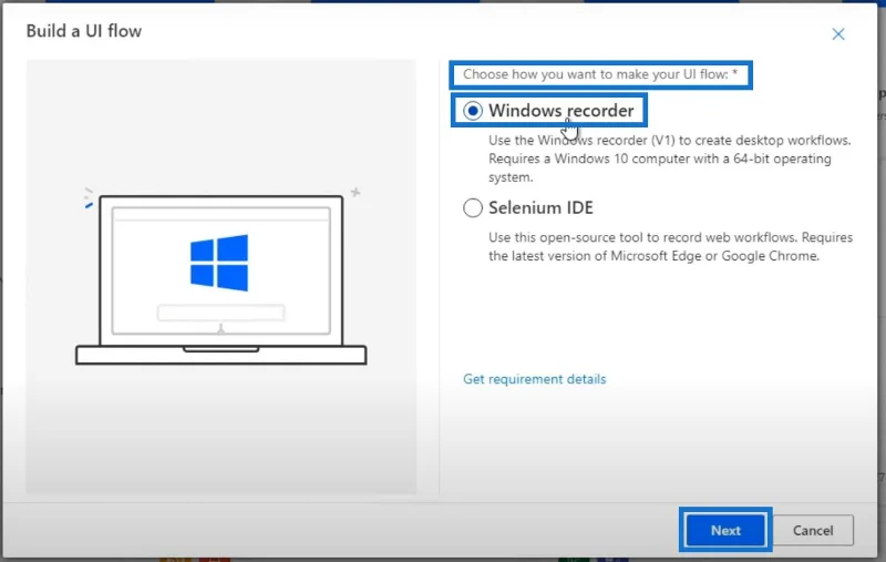 Kuasa Automate Aliran UI: Penciptaan Dan Persediaan