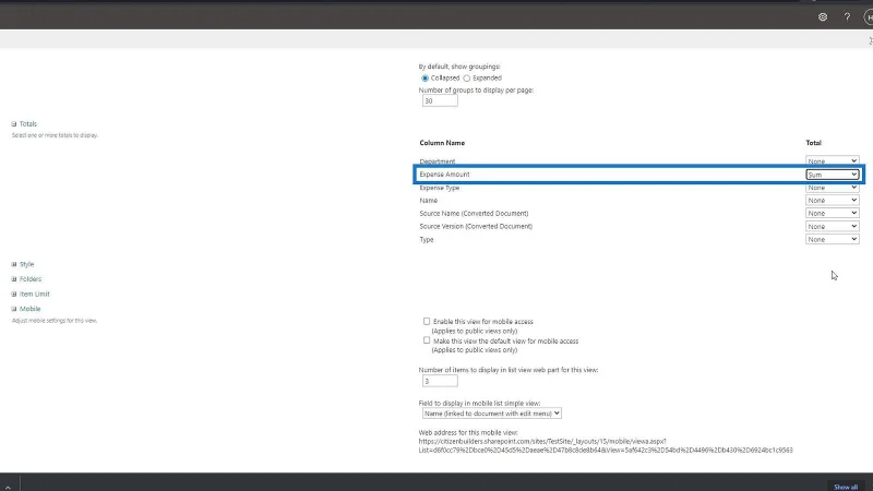 มุมมอง MS SharePoint |  การสร้างและการบันทึก