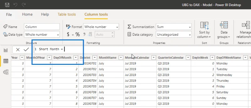 Lajur Dikira LuckyTemplates Vs Ukuran: Perbandingan