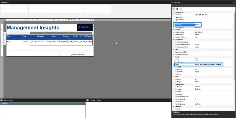 Cara Memformat Data Dalam Pembina Laporan