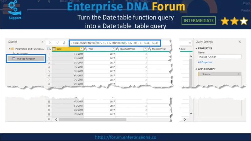 Tukar Fungsi Jadual Tarikh Menjadi Pertanyaan Jadual Dalam LuckyTemplates