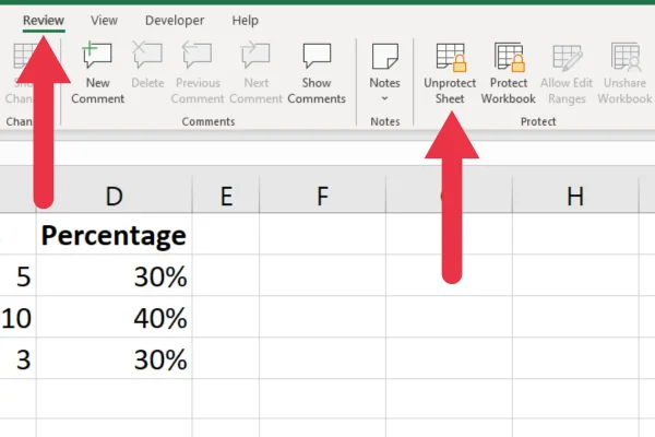 Excel'de Sütunlar Nasıl Kilitlenir – 6 Basit Adım