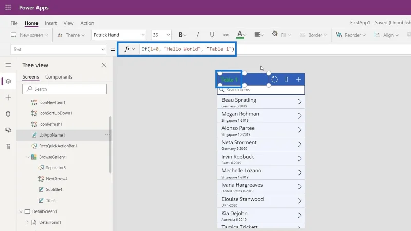 Fungsi Dan Formula PowerApps |  Satu Pengenalan