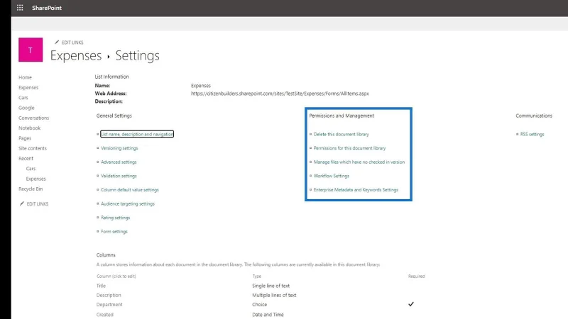 Tetapan Pustaka Tapak SharePoint |  Gambaran keseluruhan