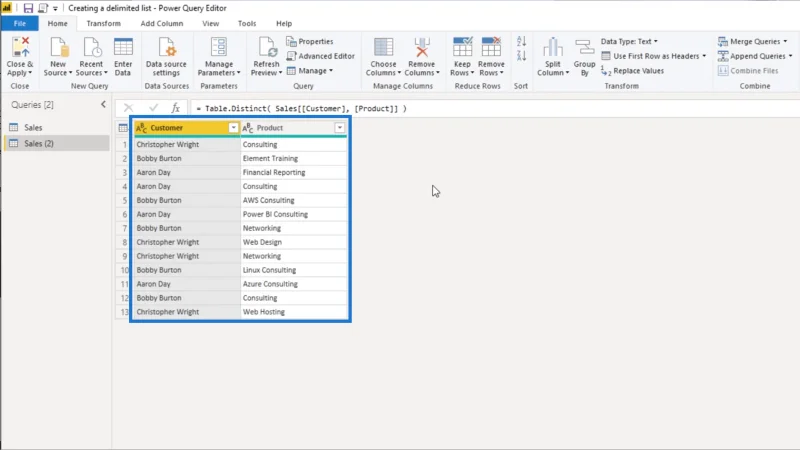 Cipta Senarai Terhad Dalam Power Query – Tutorial Editor Pertanyaan