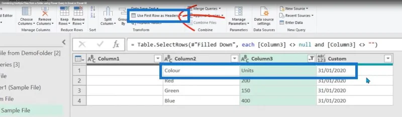 Power Query: Gabungkan Fail Dari Berbilang Folder