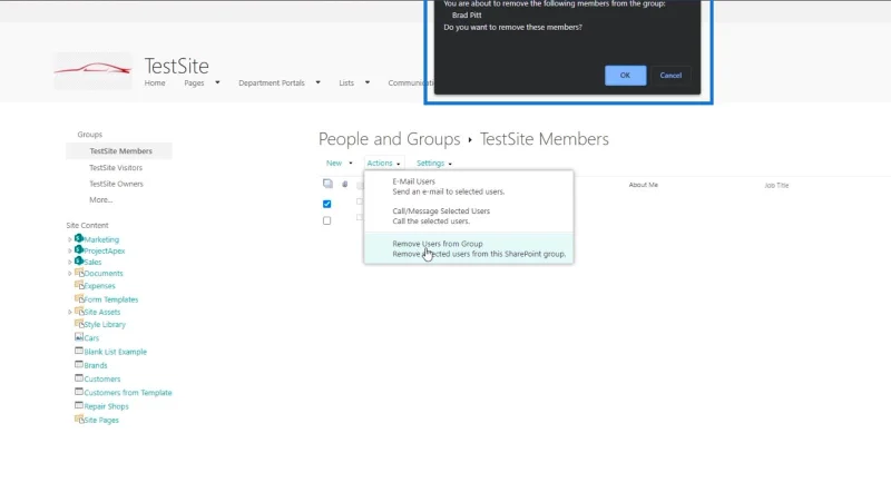 Kebenaran Pengguna SharePoint: Mengubah Dan Membatalkan
