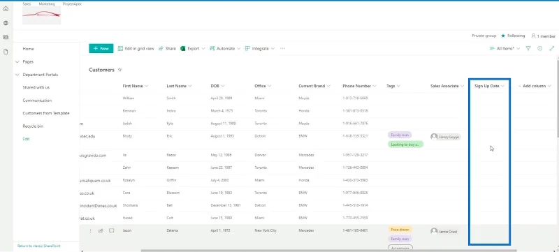 คอลัมน์จากการคำนวณใน SharePoint |  ภาพรวม