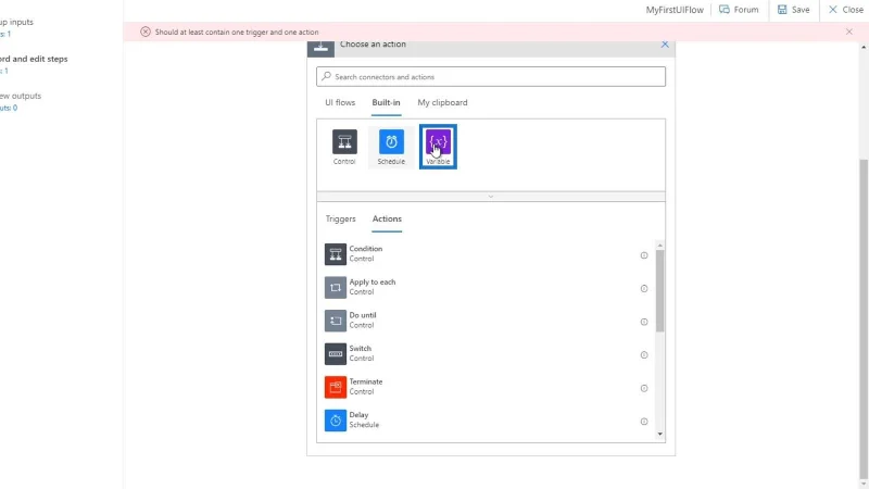 Input Aliran UI Dalam Microsoft Power Automate