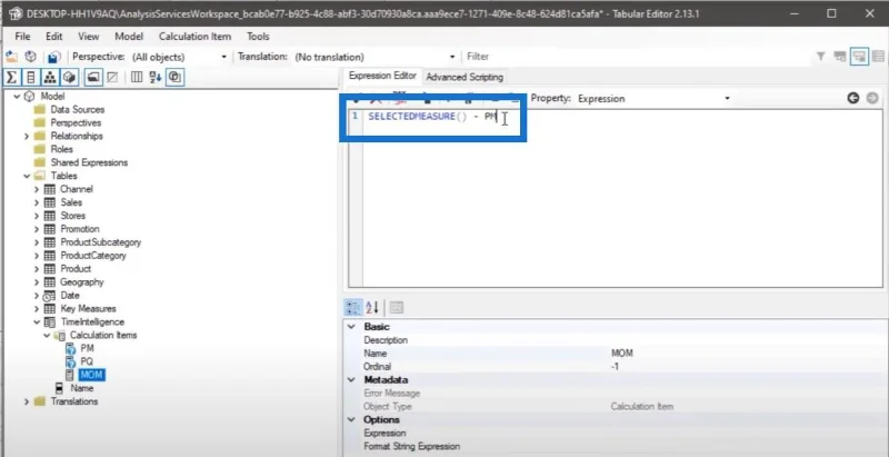 Use el editor tabular para crear grupos de cálculo en LuckyTemplates