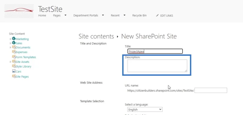 Tapak Projek SharePoint: Penciptaan Dan Konfigurasi