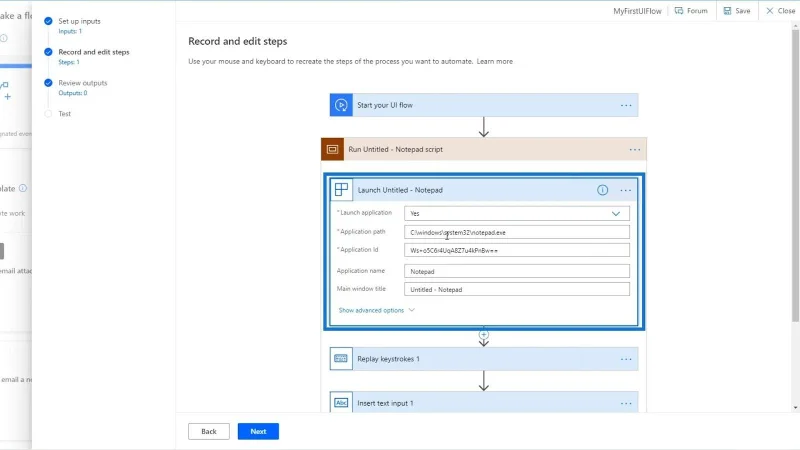 Input Aliran UI Dalam Microsoft Power Automate