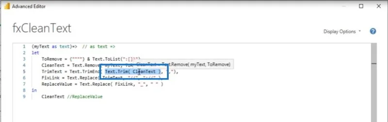 Mencipta Fungsi Pembersihan Teks Tersuai Dalam Power Query