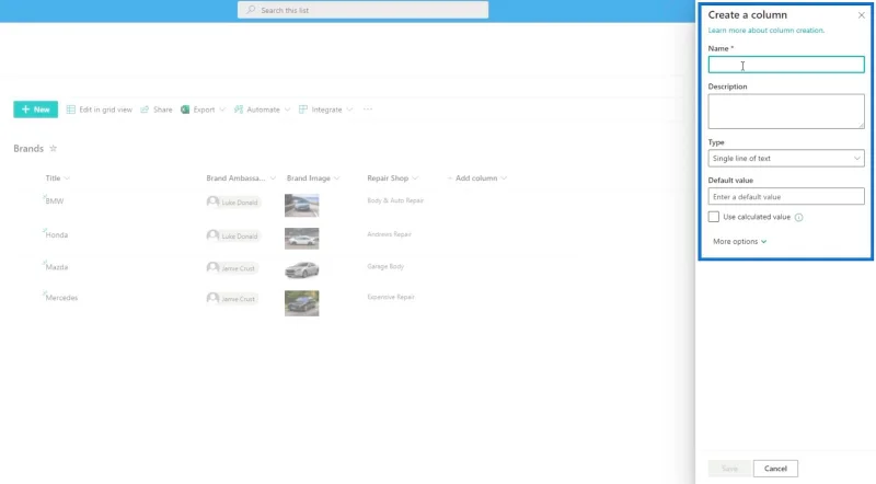 Pengesahan Lajur SharePoint Dalam Dua Cara