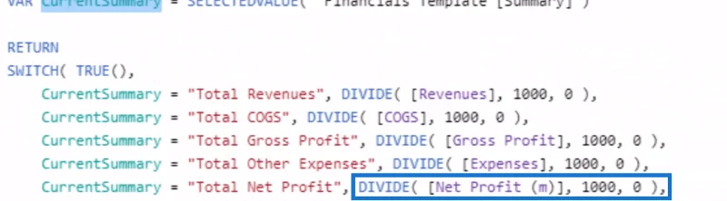 Relatórios financeiros do LuckyTemplates: alocando resultados para modelos em cada linha