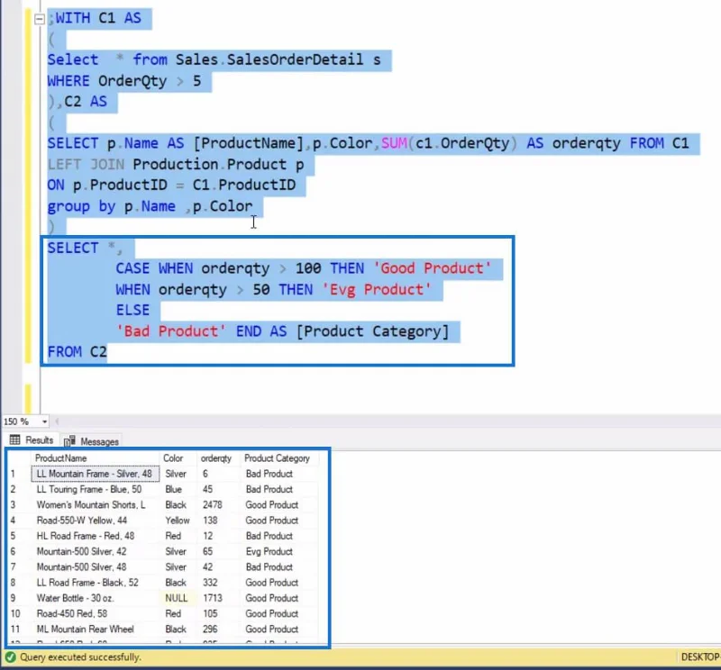 Ungkapan Jadual SQL Biasa Untuk Pengguna LuckyTemplates
