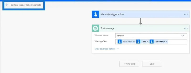 Schaltflächenfluss in Microsoft Power Automate
