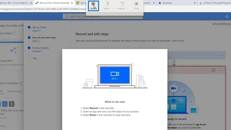 Output Aliran UI Dalam Automate Kuasa