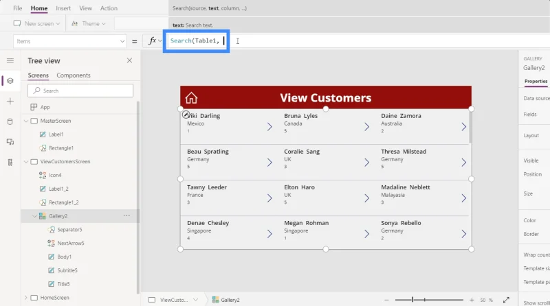 ฟิลด์ค้นหา PowerApps: วิธีเพิ่มและปรับแต่ง