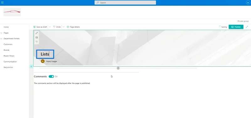 Menambah Navigasi Senarai SharePoint