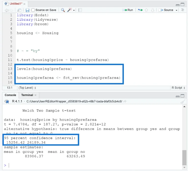 Cara Melakukan Ujian-T Dalam RStudio