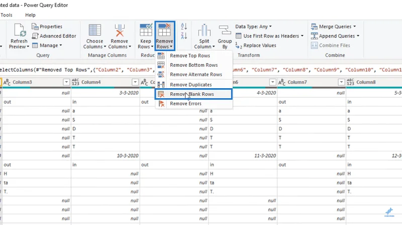 Mengubah Tata Letak Jenis Kalendar Menjadi Format Jadual Dalam LuckyTemplates Menggunakan Editor Pertanyaan