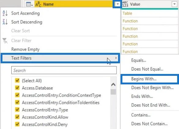 Fungsi Power Query, Kata Kunci dan Pengecam
