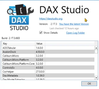 Menggunakan Antara Muka Pengguna DAX Studio: Gambaran Keseluruhan