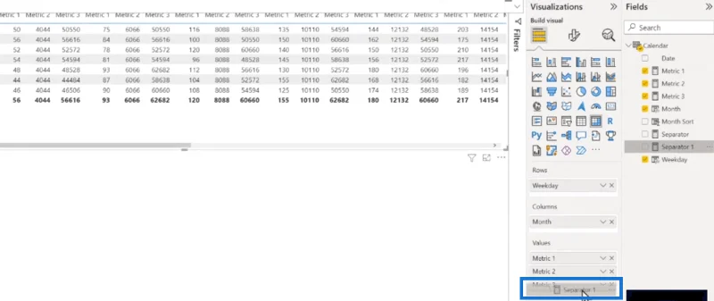 การแสดงภาพเมทริกซ์ใน LuckyTemplates