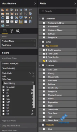 Bar Data LuckyTemplates Dalam Visualisasi Jadual