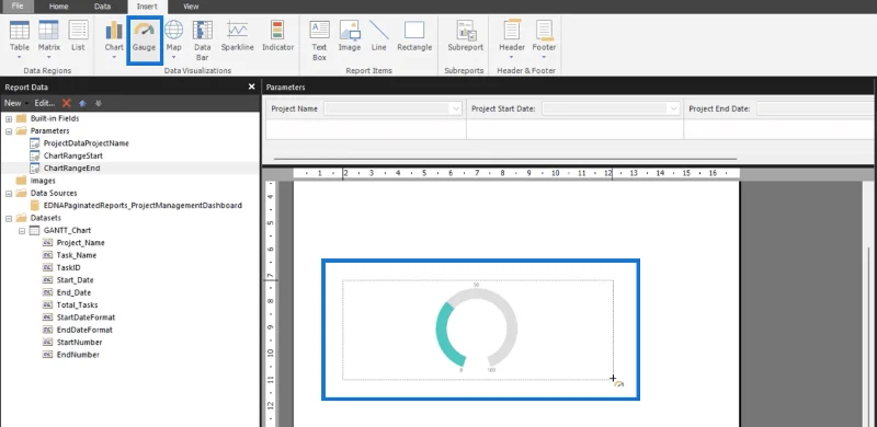 Cipta Carta Gantt Dalam LuckyTemplates Report Builder