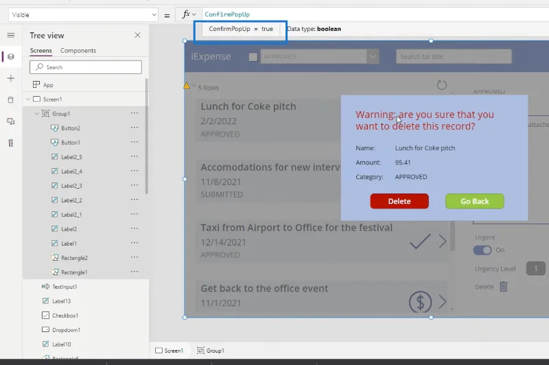 Borang Pop Up Power Apps Untuk Pengalaman Pengguna Interaktif