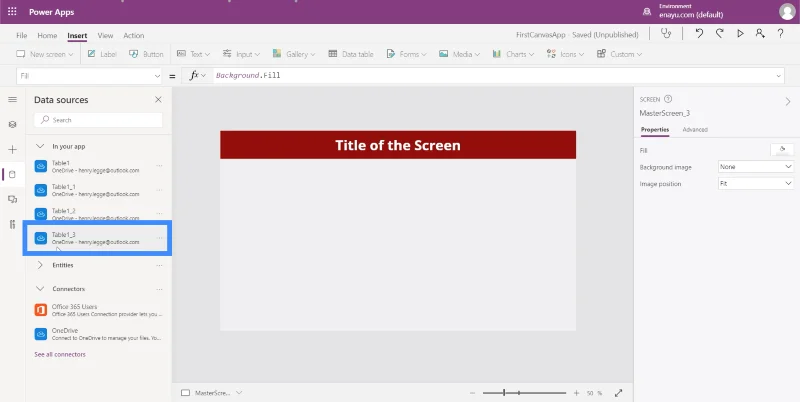 Carta PowerApps, Graf Dan Imej Dinamik