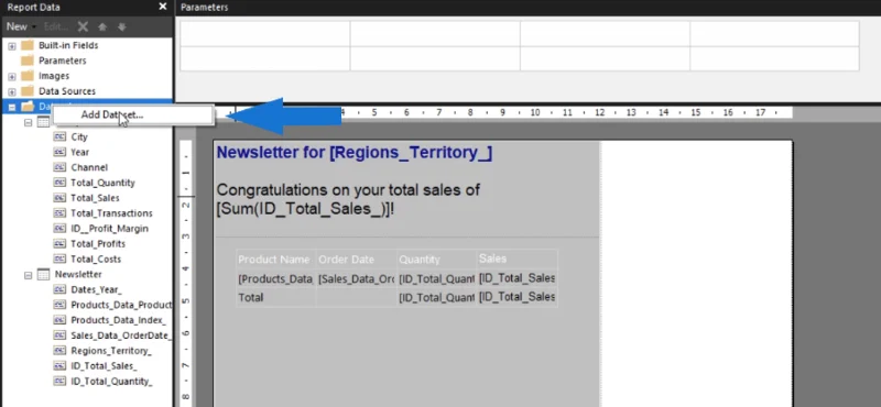 Cara Membuat Parameter Dalam LuckyTemplates's Report Builder