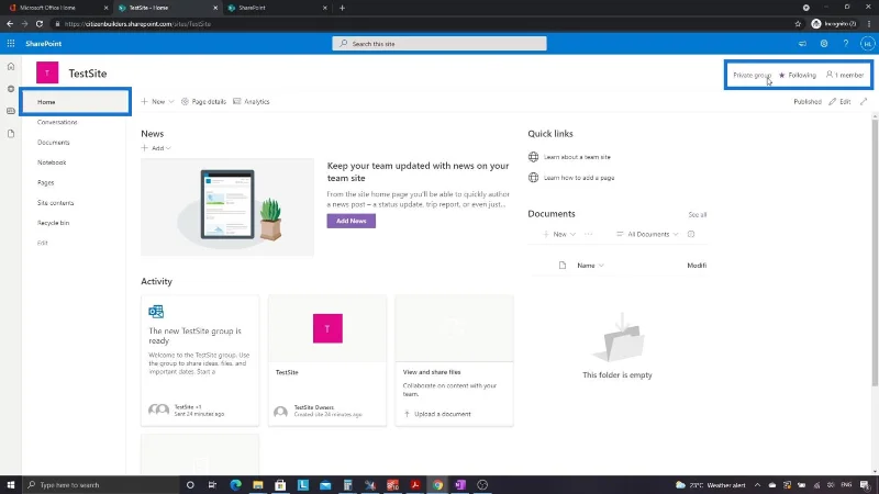 Tapak SharePoint |  Reka Letak Dan Panduan Menu
