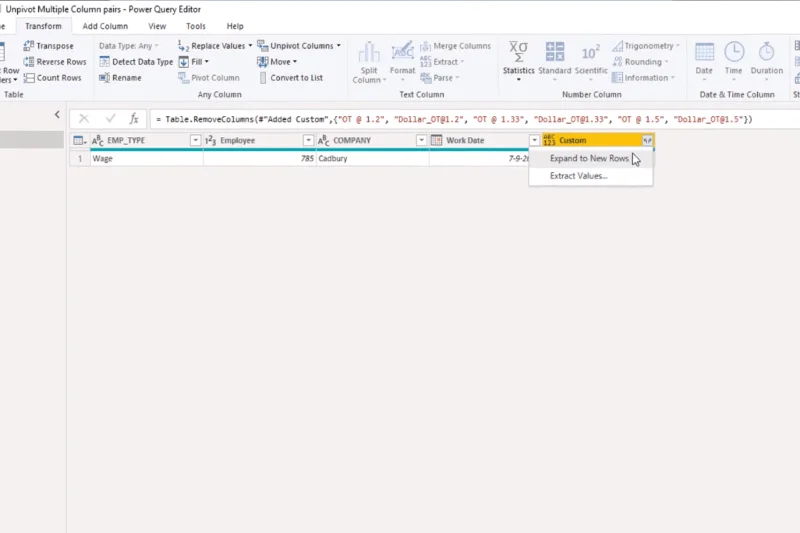 Lajur Unpivot LuckyTemplates – Tutorial Power Query