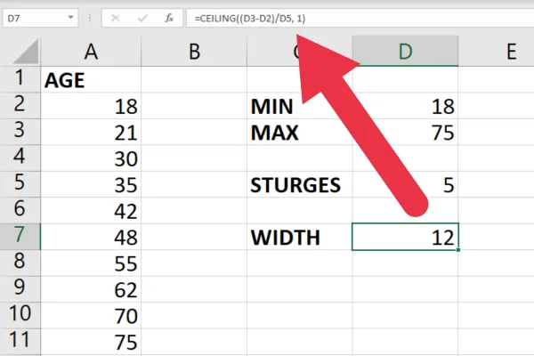 Cara Mencari Lebar Kelas Dalam Excel: Panduan Pantas