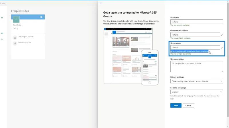 SharePoint-Tutorial: Erstellen einer neuen Site