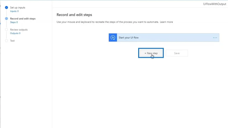 Output Aliran UI Dalam Automate Kuasa