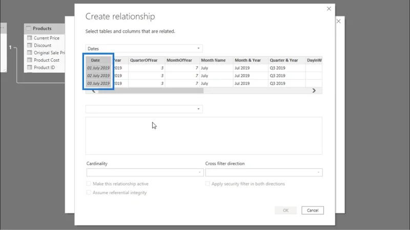 การเชื่อมต่อตารางข้อมูล – เคล็ดลับเกี่ยวกับความสัมพันธ์ของ LuckyTemplates